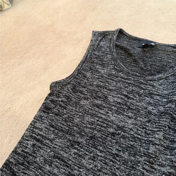 Wilfred Sleeveless Heathered Midi Dress in Charcoal - Picture 4 of 9